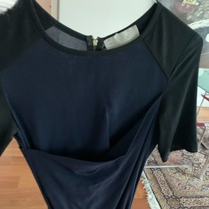 A.L.C Designer Wool dress with pockets Navy and Black. Fashion Forward
